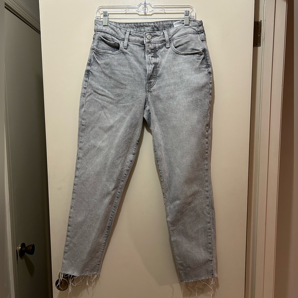 Old Navy Gray Straight Leg Jeans